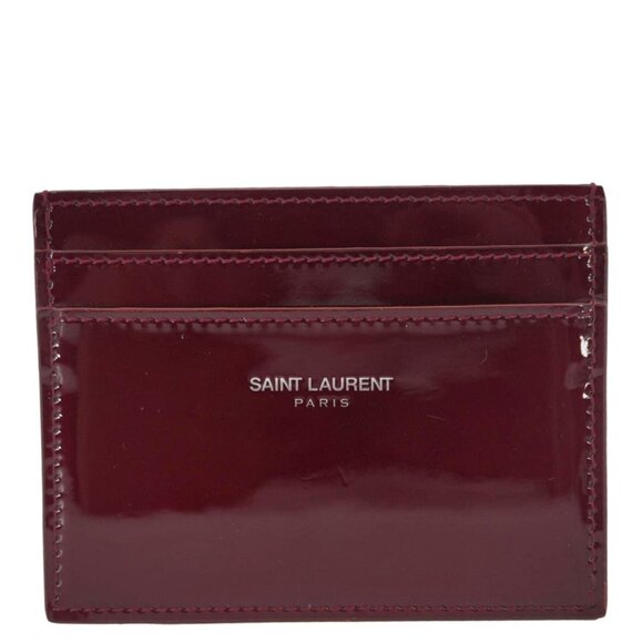 Yves Saint Laurent Handbags - Yves Saint Laurent  Cassandra Leather Card Holder Burgundy
